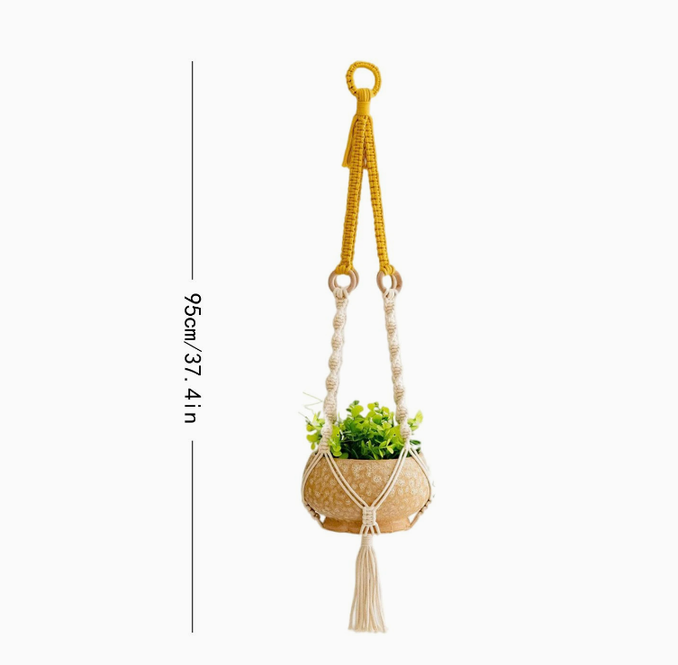 plant pot hanging rings 2 pcs Handwoven Plant Hanger-Cotton Rope Hanging Planter with Wooden R –  360 Elevated Shopping
