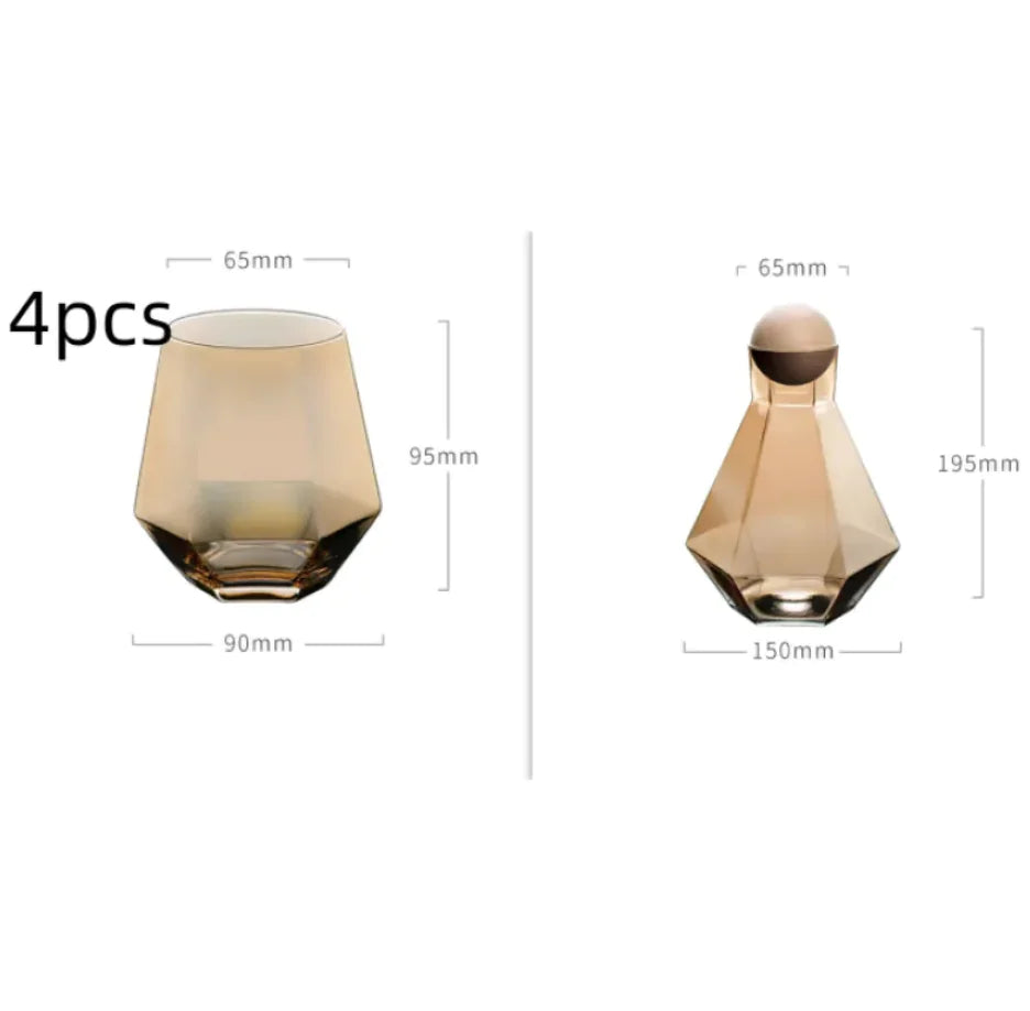 Six-Row Glass Cold Water Bottle