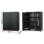Gardeon Outdoor Storage Cabinet Box Garage Wicker Shelf Chest Garden Shed Tools