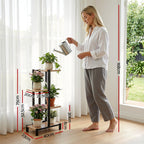 Artiss 4 Tiers Plant Stand Metal Flower Pots Shelf Indoor Outdoor Garden Home