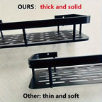 Wall-Mounted Shower Caddy: Large-Capacity, No-Drill Floating Shelf for Bathroom & Kitchen - Space-Saving & Easy to Install