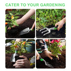 Complete 8-Piece Garden Tool Set with Carry Bag – Stainless Steel & Aluminum Tools for Digging, Pruning, Planting, and Weeding