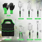 Complete 8-Piece Garden Tool Set with Carry Bag – Stainless Steel & Aluminum Tools for Digging, Pruning, Planting, and Weeding