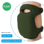 Olive Green Gardening Knee Pads (2-Pack): Ultra-Thick Memory Foam, Adjustable Straps – Ideal for Gardening, Cleaning, Flooring & Work