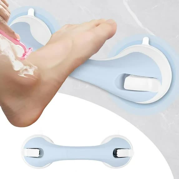 Shower Foot Rest for Wall, Shower Pedicure Foot Stool for Shaving Legs Bathroom Stool with Powerful Suction Cups Foot Stand for Inside Shower Suitable for Small Shower Spaces