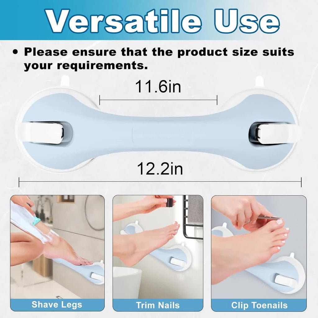 Shower Foot Rest for Wall, Shower Pedicure Foot Stool for Shaving Legs Bathroom Stool with Powerful Suction Cups Foot Stand for Inside Shower Suitable for Small Shower Spaces