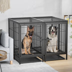 52 XXXL Heavy Duty Dog Cage Large Breed Kennel on Wheels