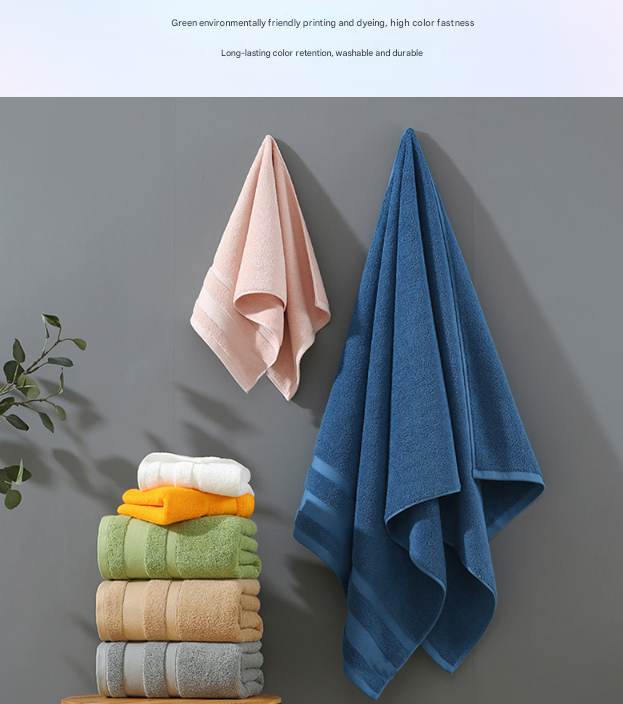 Blue Premium 3-Piece 100% Cotton Towel Set - Ultra Soft, Absorbent & Quick-Dry for Bathroom