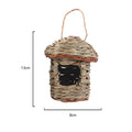 3-Piece Handcrafted Natural Grass Bird Nest - Eco-Friendly Pet Garden Decor(13*8cm)
