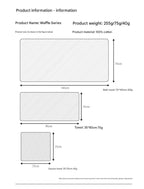 Luxurious 100% Cotton Waffle Weave Towel Set - 3-Piece Absorbent, Quick-Drying & Soft(Pink)