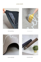 Super Absorbent Quick-Dry Diatomite Bath Mat - Non-Slip Suede Finish Bathroom Floor Mat(letter Gray )