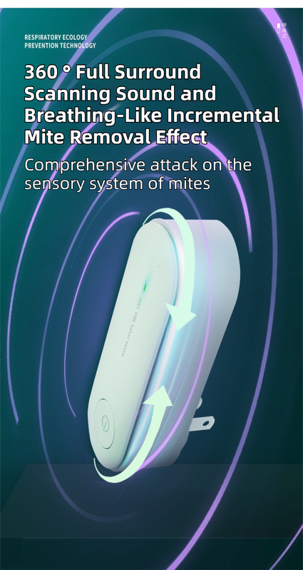 2-Pack Black Household Ultrasonic Mite Remover and Sterilizer - USB Wireless Portable Insect Repeller for Beds and Sofas, Chemical-Free Dust Mite Controller