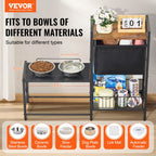 VEVOR Pet Feeding Station with Storage Dog Food & Toy Organizer Raised Dog Bowls