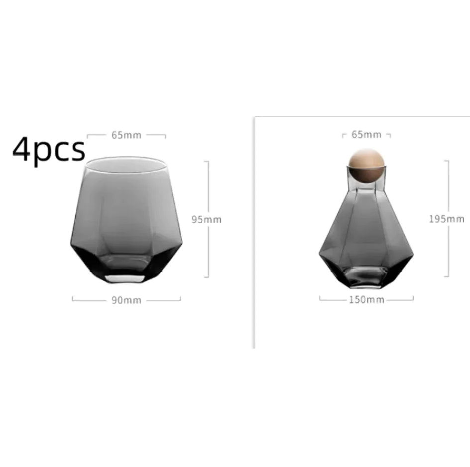 Six-Row Glass Cold Water Bottle