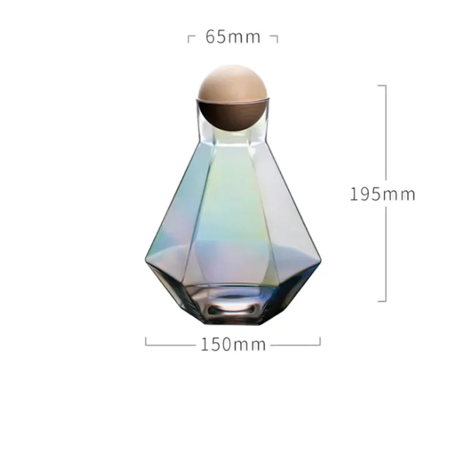 Six-Row Glass Cold Water Bottle
