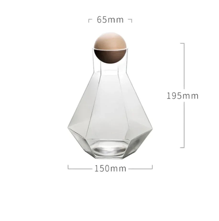 Six-Row Glass Cold Water Bottle